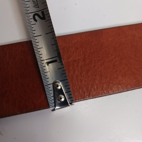 Vintage Milos Brown Leather Men's Belt size 38 Made in Italy - Picture 6 of 8